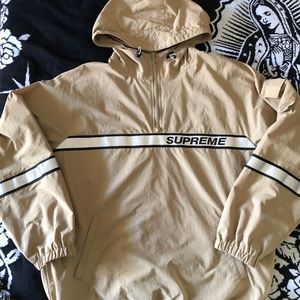 Supreme Tan Half Zip Reflective Taping Pullover
